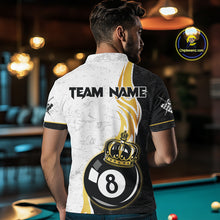Load image into Gallery viewer, Personalized 8 Ball Pool Crown Billiard Shirts For Men Custom Pool Jerseys Billiard Team Shirts TDM2940