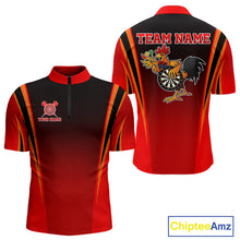 Load image into Gallery viewer, Funny Rooster Darts Shirt With Pocket Option For Men Custom Darts Jersey TDM5151