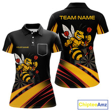 Load image into Gallery viewer, Funny Bee Custom Dart Shirts With Pocket Option For Women, Darts Team Jersey TDM3879