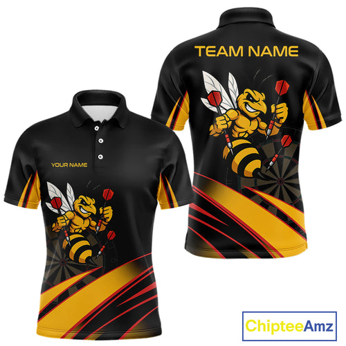 Funny Bee Custom Dart Shirts With Pocket Option For Men, Darts Team Jersey TDM3879
