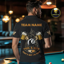 Load image into Gallery viewer, Funny DNA Billiard Shirt For Men Custom 8 Ball Pool &amp; Beer That&#39;s Why I&#39;M Here Team Jersey TDM4565