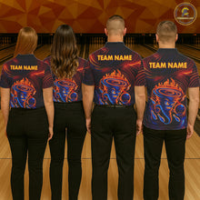 Load image into Gallery viewer, Funny Neon Tornado Flame Bowling Jersey For Women Custom Bowling Shirt Team Polo &amp; Quarter Zip TDM5447