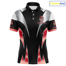 Load image into Gallery viewer, Personalized Crown Darts Shirt For Men Custom Darts Tournament Jersey Team Polo &amp; 1/4 Zip |Red TDM6315