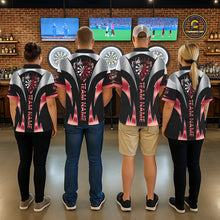 Load image into Gallery viewer, Personalized Crown Darts Shirt For Men Custom Darts Tournament Jersey Team Polo &amp; 1/4 Zip |Red TDM6315