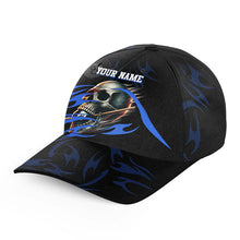 Load image into Gallery viewer, Funny Skull 8 Ball Pool Billiard Hats For Player Custom Adjustable 3D Billiard Baseball Caps |Blue TDM2005