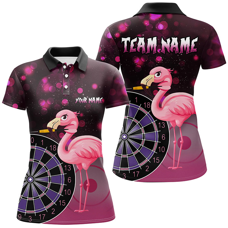 Personalized Pink Darts Flamingo Custom Darts Shirts For Women, Funny Darts Apparel, Best Darts Gift TDM2209