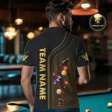 Load image into Gallery viewer, Funny DNA Wine Billiard Shirt For Men Custom Pool Team Shirts, Billiard Jersey Polo &amp; Zip |Yellow TDM5193