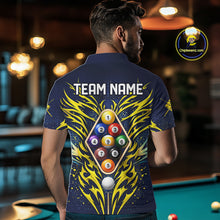 Load image into Gallery viewer, Personalized Tribal Flame 9 Ball Billiard Shirt For Men Custom 9 Ball Pool Team Jersey TDM5712