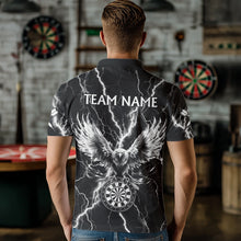 Load image into Gallery viewer, Personalized Black White Darts Arrow Thunder Lightning Dart Shirt For Men Custom Eagle Dart Jerseys TDM3730