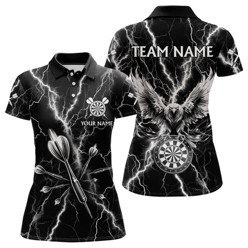 Personalized Black White Darts Arrow Thunder Lightning Dart Shirt For Women Custom Eagle Dart Jerseys TDM3730