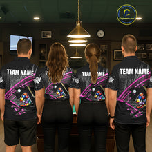 Load image into Gallery viewer, Personalized Billiard Shirts For Women Custom 8 Ball Pool Team Jersey Polo &amp; Quarter Zip | Pink TDM6339