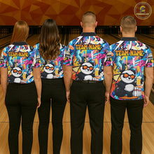 Load image into Gallery viewer, Funny Panda Colorful Graffiti Bowling Shirts For Women, Best Bowling Team Jersey Polo &amp; 1/4 Zip TDM6511