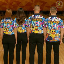 Load image into Gallery viewer, Funny Duck Colorful Graffiti Bowling Shirts For Women, Best Bowling Team Jersey Polo &amp; 1/4 Zip TDM6514