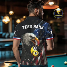 Load image into Gallery viewer, American Flag Yin-Yang 8&amp;9 Ball Eagle Billiard Shirt For Men Custom Patriotic Billiard Team Jersey TDM5465