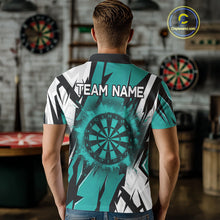 Load image into Gallery viewer, Turquoise Darts Jerseys For Men Custom Darts Team Shirts Polo &amp; Quarter Zip, Darts Clothing TDM4008