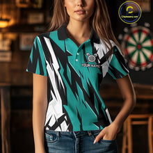 Load image into Gallery viewer, Turquoise Darts Jerseys For Women Custom Darts Team Shirts Polo &amp; Quarter Zip, Darts Clothing TDM4008