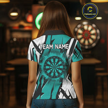 Load image into Gallery viewer, Turquoise Darts Jerseys For Women Custom Darts Team Shirts Polo &amp; Quarter Zip, Darts Clothing TDM4008
