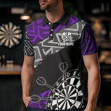 Load image into Gallery viewer, Custom Darts Shirts For Men Personalized Zig-Zag Pattern Dart Jerseys, Cool Dart Shirts |Blue TDM3444