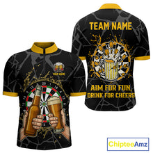 Load image into Gallery viewer, Funny Darts And Beer Aim For Fun Drink For Cheer Custom Men Darts Shirts, Drinking Darts Jerseys TDM4380