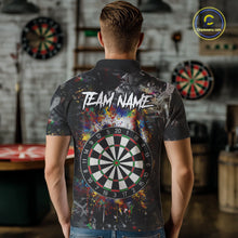 Load image into Gallery viewer, Colorful Grunge Skull Darts Polo &amp; Quarter Zip For Men Custom Darts Team Jersey, Funny Darts Gifts TDM5503