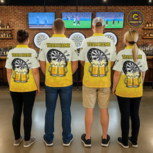 Load image into Gallery viewer, Personalized Yellow Funny Darts And Beer Men's Dart Shirts, Darts Team Jersey Polo &amp; 1/4 Zip TDM5509