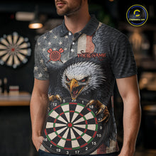 Load image into Gallery viewer, Personalized Vintage American Flag Eagle Darts Shirt For Men Custom Patriotic Darts Team Jerseys TDM5757