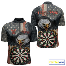 Load image into Gallery viewer, Personalized Vintage American Flag Eagle Darts Shirt For Men Custom Patriotic Darts Team Jerseys TDM5757