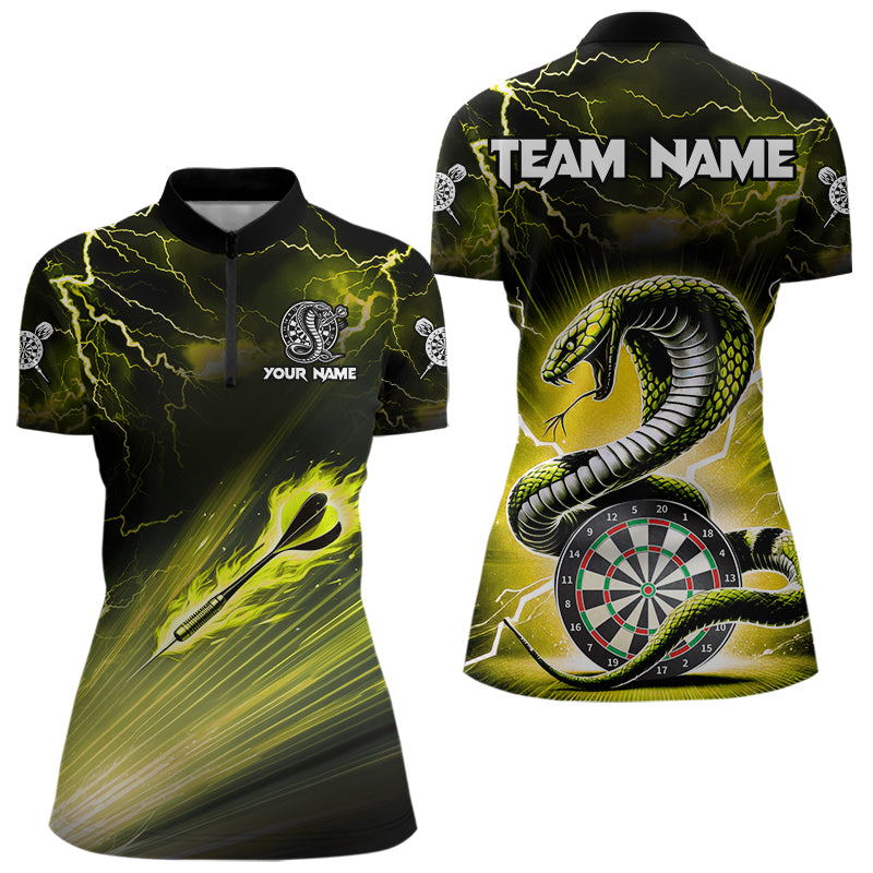 Thunder Lightning Custom Cobra Snake Yellow Women Dart Shirts Best Dart Jerseys Dart Team Shirts TDM3605