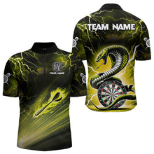 Load image into Gallery viewer, Thunder Lightning Custom Cobra Snake Yellow Men Dart Shirts Best Dart Jerseys Dart Team Shirts TDM3605