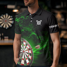 Load image into Gallery viewer, Custom Green Lightning Eagle Dart Shirt For Men, Dart Jersey Pocket Option TDM3763
