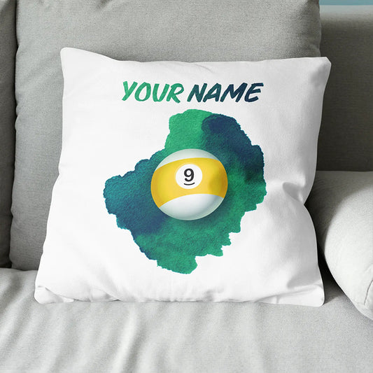 Custom Painted 9 Ball Pool Billiard Throw Pillow Best Adjustable Pillows TDM0771