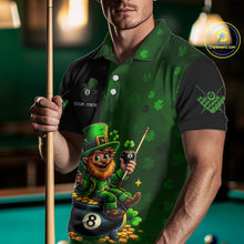 Load image into Gallery viewer, Custom St Patrick Day Leprechaun 8 Ball Billiard Shirt For Men, Shamrock Luckiest Pool Team Jersey TDM5768