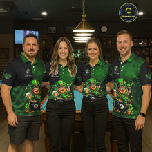 Load image into Gallery viewer, Custom St Patrick Day Leprechaun 8 Ball Billiard Shirt For Men, Shamrock Luckiest Pool Team Jersey TDM5768