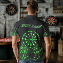 Load image into Gallery viewer, Custom Green Glowing Dartboard St Patrick Day Dart Shirts For Men, Luckiest Shamrock Dart Jerseys TDM3612