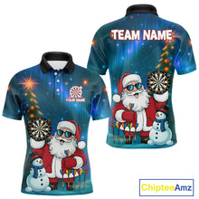 Load image into Gallery viewer, Funny Santa Christmas Darts Shirt For Men Custom Xmas Dart Jerseys, Gifts For Darts Player TDM5272