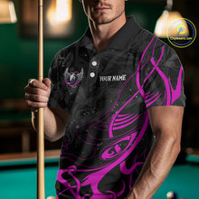 Load image into Gallery viewer, Black And Purple 8 Ball Wings Billiard Shirt For Men Custom Tribal Pool Jersey Team Polo &amp; 1/4 Zip TDM5774