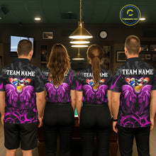 Load image into Gallery viewer, Black And Purple 8 Ball Wings Billiard Shirt For Men Custom Tribal Pool Jersey Team Polo &amp; 1/4 Zip TDM5774