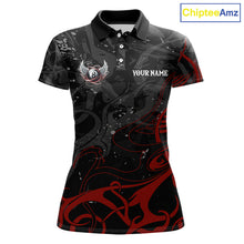Load image into Gallery viewer, Black And Red 8 Ball Wings Billiard Shirt For Women Custom Tribal Pool Jersey Team Polo &amp; 1/4 Zip TDM5776