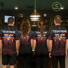 Load image into Gallery viewer, Black And Red 8 Ball Wings Billiard Shirt For Men Custom Tribal Pool Jersey Team Polo &amp; 1/4 Zip TDM5776