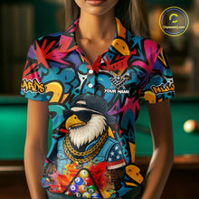 Load image into Gallery viewer, Funny Eagle Colorful Graffiti 8 Ball Billiard Shirt For Women Custom Billiard Jersey Pool Team Shirt TDM5782