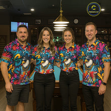 Load image into Gallery viewer, Funny Eagle Colorful Graffiti 8 Ball Billiard Shirt For Men Custom Billiard Jersey Pool Team Shirt TDM5782
