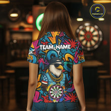 Load image into Gallery viewer, Funny Eagle Colorful Graffiti Darts Shirt For Women Custom Darts Jersey Team Polo &amp; 1/4 Zip TDM5783