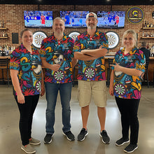 Load image into Gallery viewer, Funny Eagle Colorful Graffiti Darts Shirt For Men Custom Darts Jersey Team Polo &amp; 1/4 Zip TDM5783