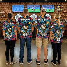 Load image into Gallery viewer, Funny Eagle Colorful Graffiti Darts Shirt For Men Custom Darts Jersey Team Polo &amp; 1/4 Zip TDM5783