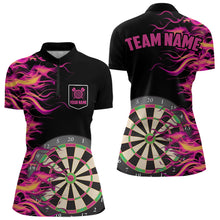 Load image into Gallery viewer, Pink Fire Flame Dart Shirt With Pocket For Men And Women Custom Dart Jerseys TDM1294