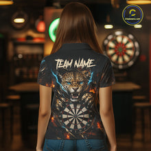 Load image into Gallery viewer, Personalized Leopard Lightning Darts Shirt For Women Custom Darts Jersey Polo &amp; 1/4 Zip Team Shirts TDM6378