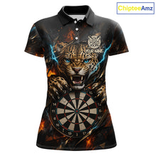 Load image into Gallery viewer, Personalized Leopard Lightning Darts Shirt For Women Custom Darts Jersey Polo &amp; 1/4 Zip Team Shirts TDM6378
