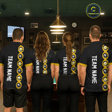 Load image into Gallery viewer, DNA Billiard 8 Ball &amp; 9 Ball Shirts For Women Custom Funny Pool Jerseys Team Polo &amp; 1/4 Zip |Yellow TDM5521