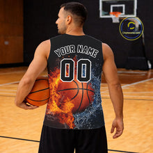 Load image into Gallery viewer, Personalized Lightning Water And Fire Basketball Jersey Custom Name, Number Basketball Team Shirt TDM5794