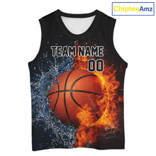 Load image into Gallery viewer, Personalized Lightning Water And Fire Basketball Jersey Custom Name, Number Basketball Team Shirt TDM5794